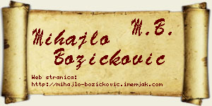 Mihajlo Božičković vizit kartica